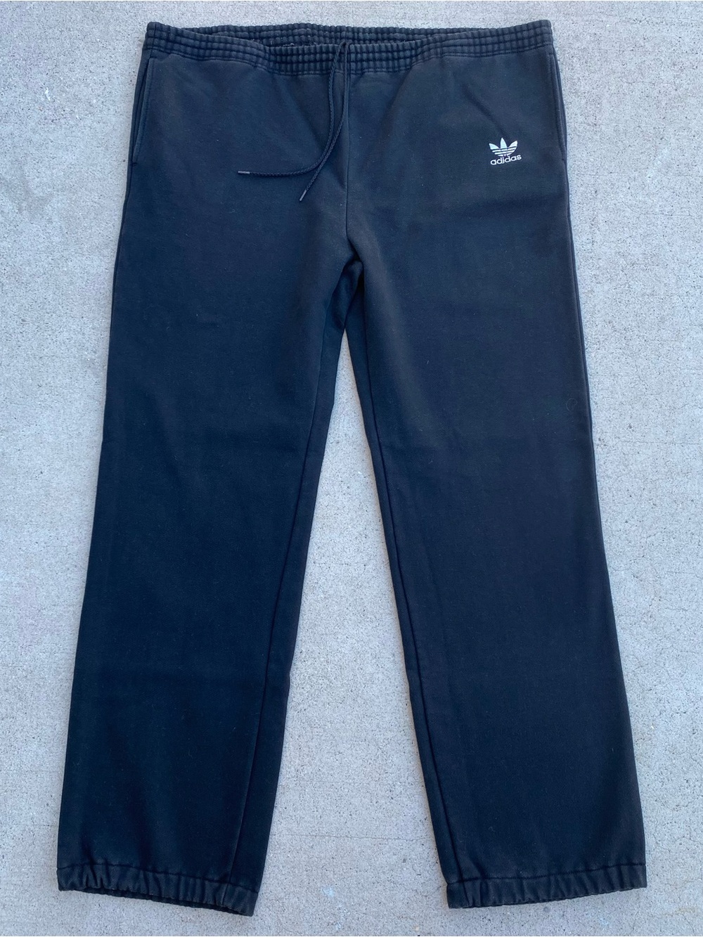 Vintage Adidas Sweatpants Straight Leg Black 1990s
